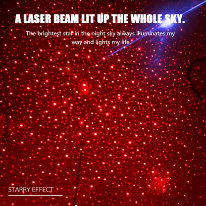 5V Roof Ceiling Decoration Car Red Light Starry Sky Night Lights Atmosphere Meteor Lamp Projector, Constantly Bright, Starry Sky