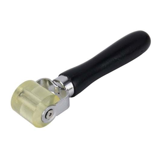 Film d'emballage pour carrosserie de voiture, fenêtre, raclette à rouleau en caoutchouc jaune, outil autocollant noir avec poignée en caoutchouc noir (petite taille), petite taille