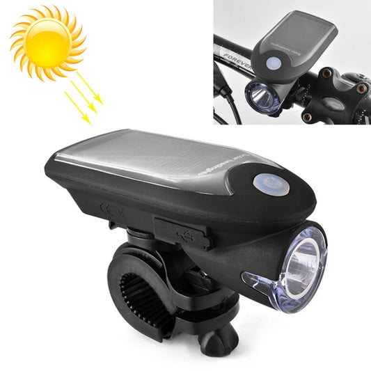 3W 240LM USB Solar Energy Motorcycle / Bicycle Front Light, Front Light Black, Front Light White