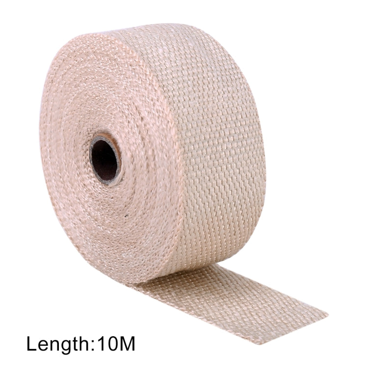 10m Cotton Material Exhaust Wrap Auto Motorcycle Exhaust Heat Shield Wrap Heat Resistant Wrap, Random Color Delivery, 10m Black
