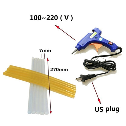 Kit d'outils de réparation de bosses de voiture sans peinture 40 en 1 en métal pour carrosserie automobile PDR, avec pistolet à colle 20W, prise US ou EU, 40 en 1