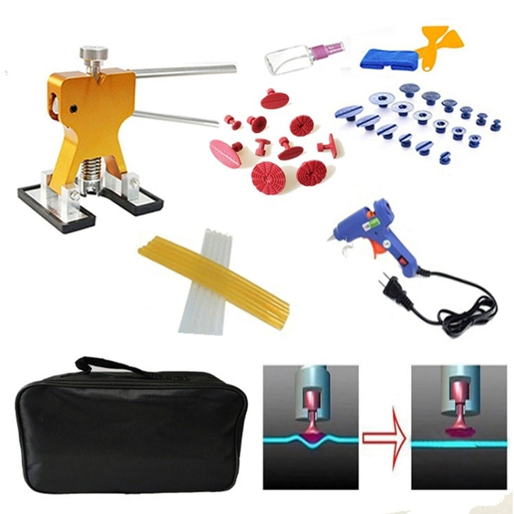 Kit d'outils de réparation de carrosserie sans peinture pour débosselage PDR 44 en 1, avec pistolet à colle 20W, prise US ou EU, 44 en 1