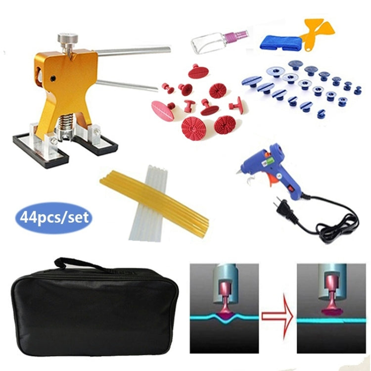 Kit d'outils de réparation de carrosserie sans peinture pour débosselage PDR 44 en 1, avec pistolet à colle 20W, prise US ou EU, 44 en 1
