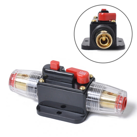 DC 12-24V Car Circuit Breaker Stereo Audio Fuse Holder Insurance 100A Fuse, 100A