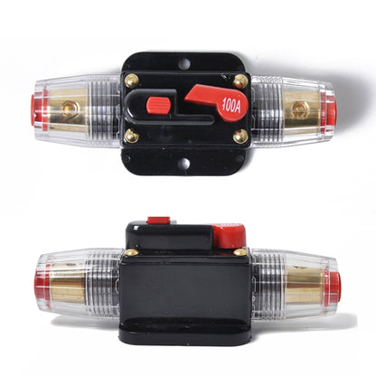 DC 12-24V Car Circuit Breaker Stereo Audio Fuse Holder Insurance 100A Fuse, 100A