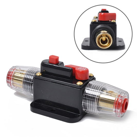 DC 12-24V Car Circuit Breaker Stereo Audio Fuse Holder Insurance 80A Fuse, 80A