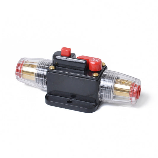 DC 12-24V Car Circuit Breaker Stereo Audio Fuse Holder Insurance 50A Fuse, 50A