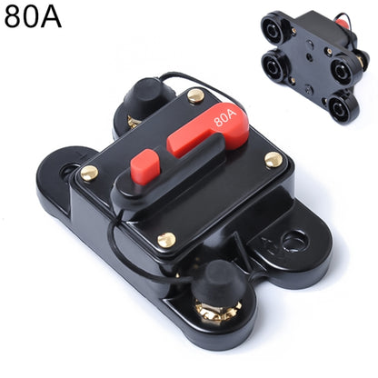 80A DC 12-24V Car Audio Stereo Circuit Breaker Automatic Reset Fuse Holder, 80A