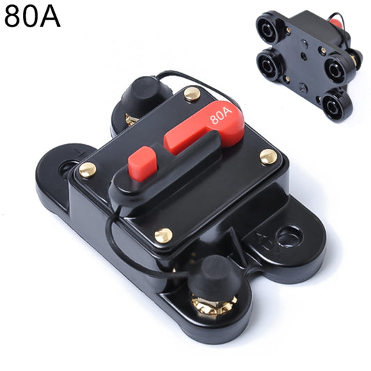 80A DC 12-24V Car Audio Stereo Circuit Breaker Automatic Reset Fuse Holder, 80A