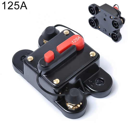 125A DC 12-24V Car Audio Stereo Circuit Breaker Automatic Reset Fuse Holder, 125A