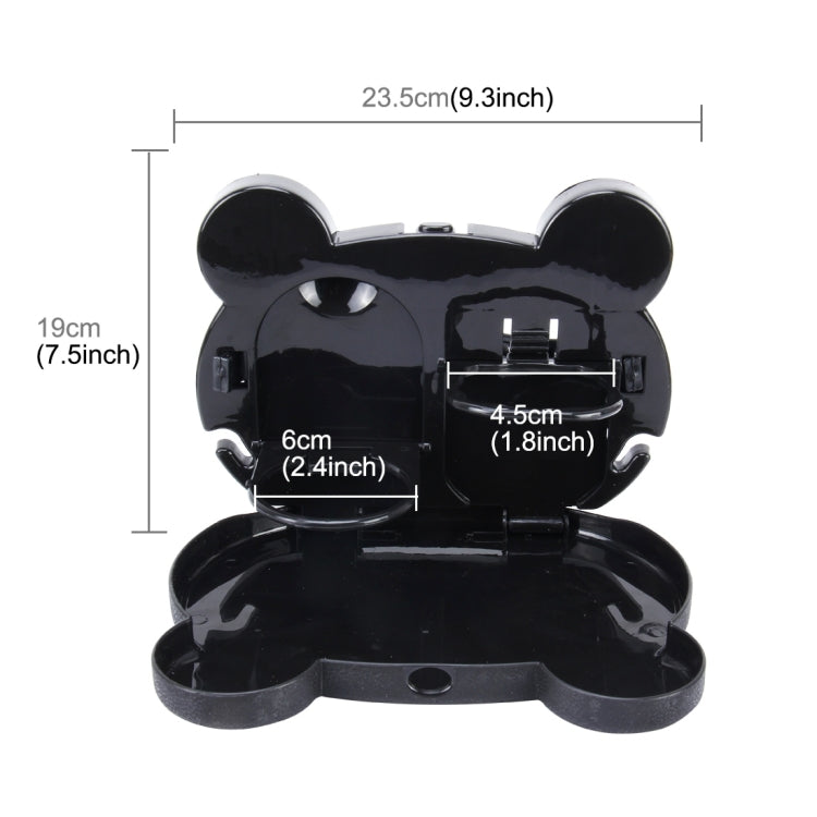 Cartoon Style Foldable Back Car Seat Drink Holder Back Seat Food Tray Storage Organizer Table