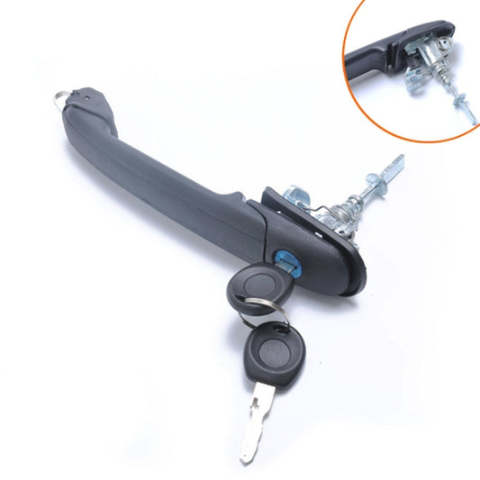 Car Front Door handle 6N0837207C, 66N0837207D + 2 Keys for Volkswagen Polo 1994-2001, For Volkswagen Polo