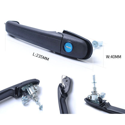 Car Front Door handle 6N0837207C, 66N0837207D + 2 Keys for Volkswagen Polo 1994-2001, For Volkswagen Polo