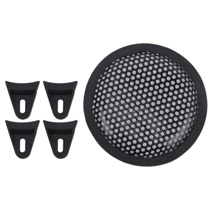 5 inch Car Auto Metal Mesh Black Round Hole Subwoofer Loudspeaker Protective Cover Mask Kit with Fixed Holder, 5 Inch
