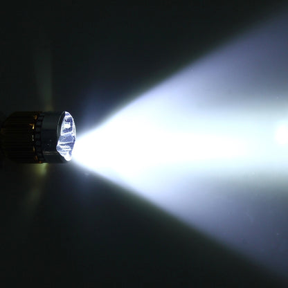 Phare de moto H4 9W 900 LM 6000K statique + stroboscope avec 3 lampes COB blanc et lampes LED rouge + rose + bleu, DC 12V, 9W 900LM