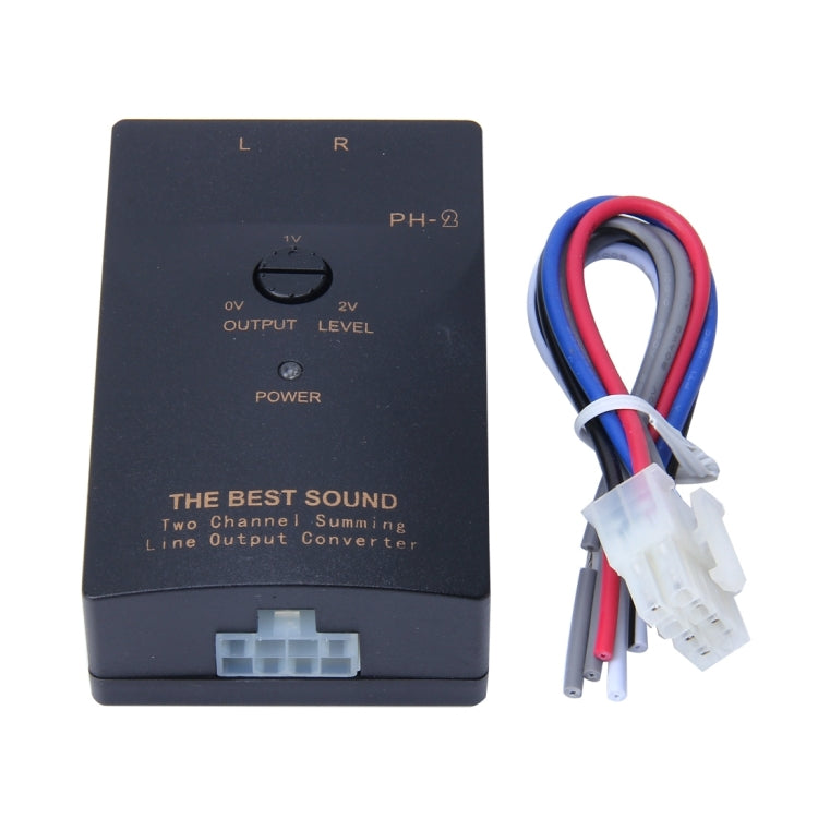 Adjustable 2 Channel RCA Line Car Auto Speaker High to Low Impedance Converter Amplifier Adapter, Car Speaker High to Low Impedance Converter