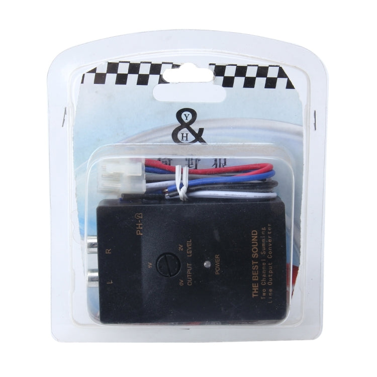 Adjustable 2 Channel RCA Line Car Auto Speaker High to Low Impedance Converter Amplifier Adapter, Car Speaker High to Low Impedance Converter