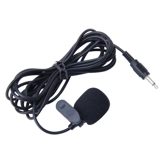 Car Audio Microphone 3.5mm Jack TS Plug Mono Mic Mini Wired External Clip Microphone Player for Auto DVD Radio, Cable Length: 2.0m, Clip