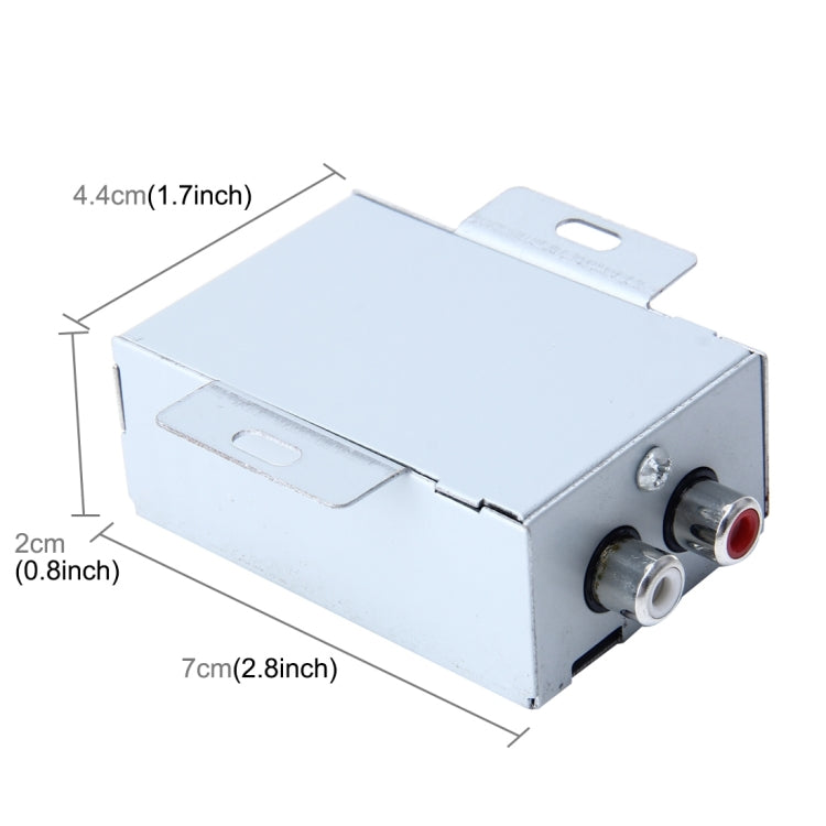 FH-203 12V Vehicle Car Audio Amplifier Noise Filter RCA Plug Loop Isolator for DVD Stereos, FH-203
