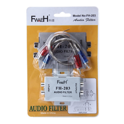 FH-203 12V Vehicle Car Audio Amplifier Noise Filter RCA Plug Loop Isolator for DVD Stereos, FH-203