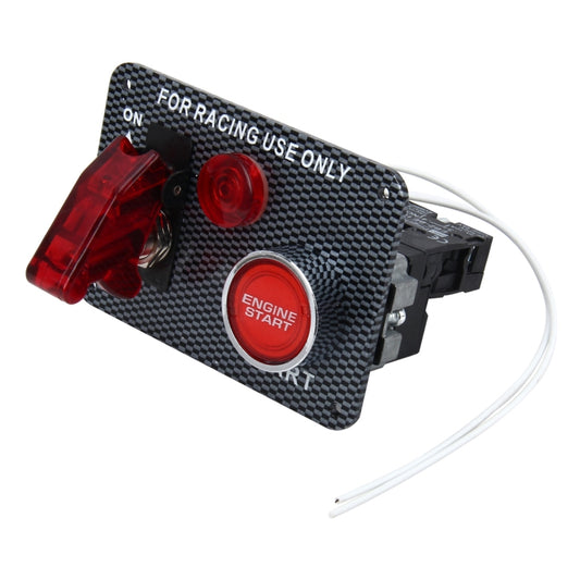 Auto Racing Switch Cover Toggle Switch 12V 20A Panels Red Racing Ignition Switch Panel Engine Start Multi-function Automatic Ignition Switch for Racing Cars, 12V 20A