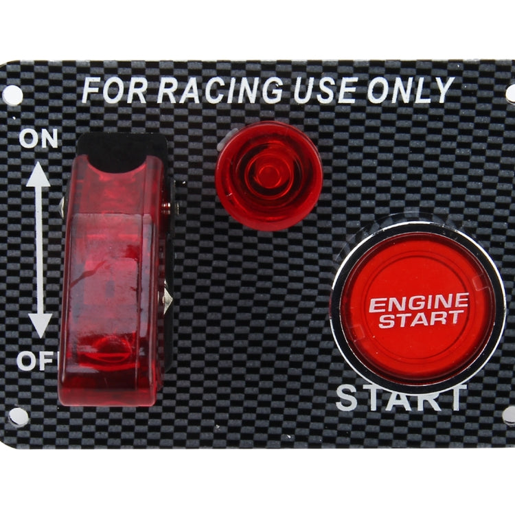 Auto Racing Switch Cover Toggle Switch 12V 20A Panels Red Racing Ignition Switch Panel Engine Start Multi-function Automatic Ignition Switch for Racing Cars, 12V 20A