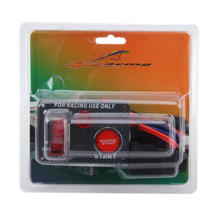 Auto Racing Switch Cover Toggle Switch 12V 20A Panels Red Racing Ignition Switch Panel Engine Start Multi-function Automatic Ignition Switch for Racing Cars, 12V 20A