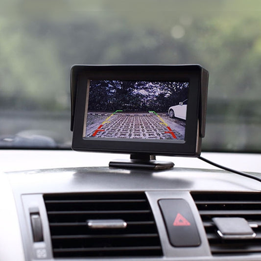 Universal 4.3 inch Car High Definition Monitor with Adjustable Angle Holder, Support Reverse Automatic Screen Function, 4.3 inch