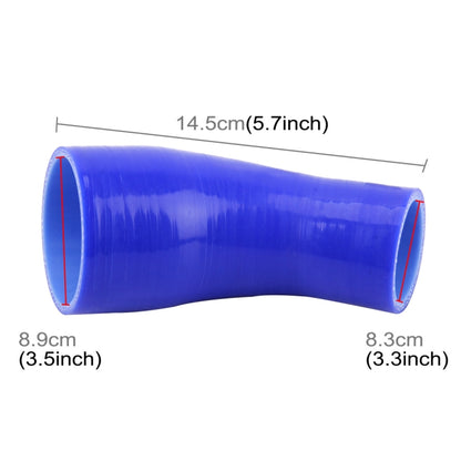 Universal 83-89mm 45 Degrees Car Constant Diameter Silicone Tube Elbow Air Intake Tube Silicone Intake Connection Tube Special Turbocharger Silicone Tube, ID: 83-89mm