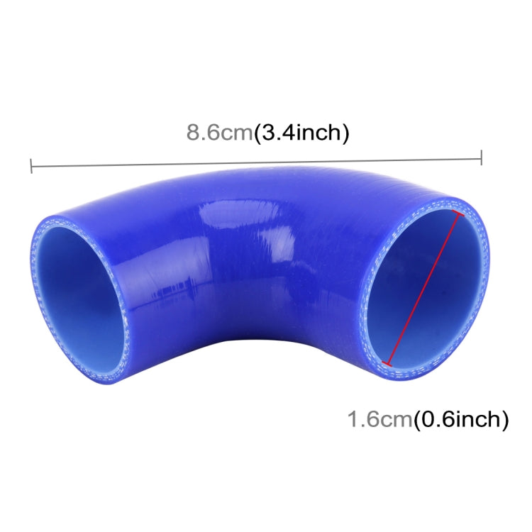 Universal Car Steam Tube Silicone Pipe Elbow 90 Degrees Reducer Hose Silicone Intake Connection Tube Special Turbocharger Silicone Tube, Inner Diameter: 16mm, Inner Diameter: 16mm