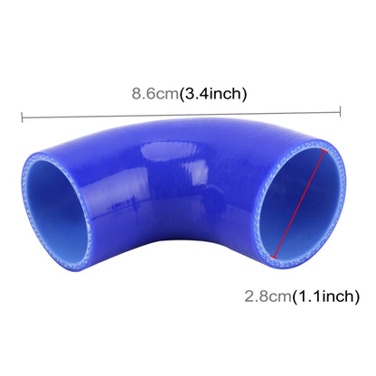 Universal Car Steam Tube Silicone Pipe Elbow 90 Degrees Reducer Hose Silicone Intake Connection Tube Special Turbocharger Silicone Tube, Inner Diameter: 28mm, Inner Diameter: 28mm