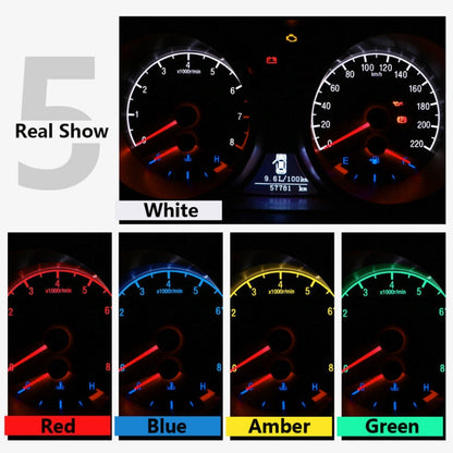 10 PCS 2W T3 Wedge Instrument Panel LED Light Dashboard Gauge Cluster Indicator Lamp Bulb, 2W T3, T3