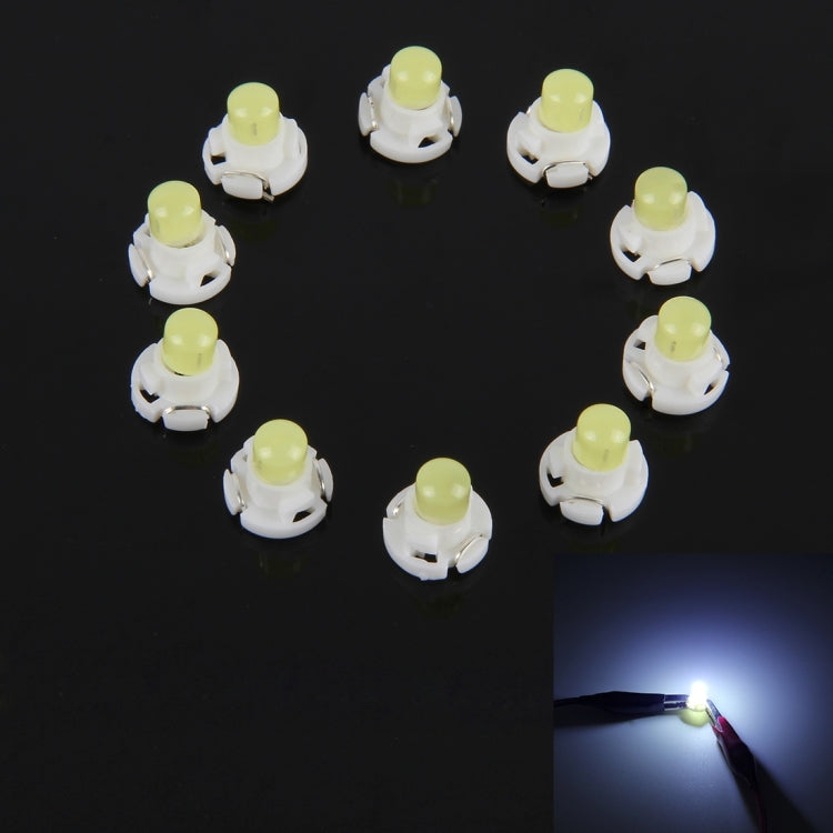10PCS 2W T4.2 Wedge Instrument Panel LED Light Dashboard Gauge Cluster Indicator Lamp Bulb, 2W T4.2, T4.2