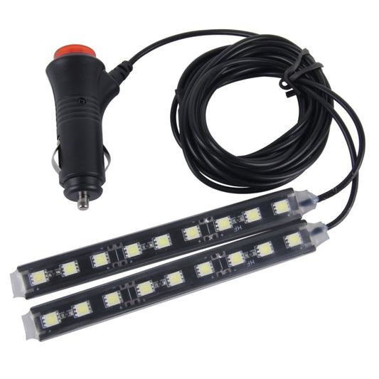 2 in 1 4.5W 18 SMD-5050-LEDs RGB Car Interior Floor Decoration Atmosphere Neon Light Lamp, DC 12V, 2 in 1 4.5W (White Light)