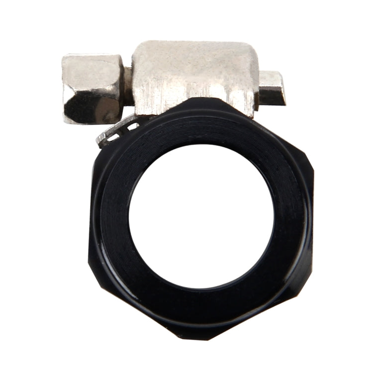 AN6 Car Performance Aluminum Accessories Adapter Nitrite Hose Finisher Adapter Nylon Braided Hose Clamp Black Finish, AN6