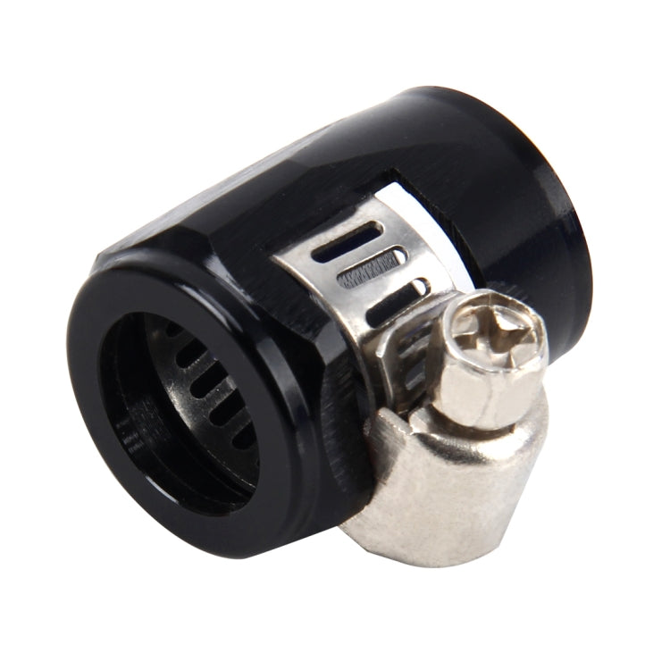 AN6 Car Performance Aluminum Accessories Adapter Nitrite Hose Finisher Adapter Nylon Braided Hose Clamp Black Finish, AN6