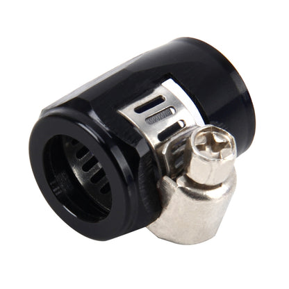 AN6 Car Performance Aluminum Accessories Adapter Nitrite Hose Finisher Adapter Nylon Braided Hose Clamp Black Finish, AN6