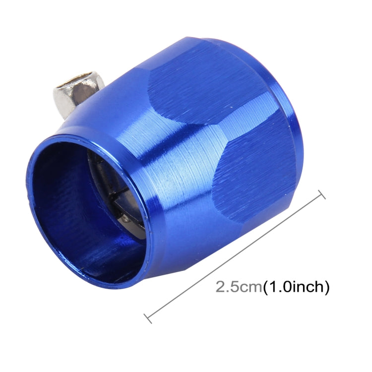 AN8 Car Performance Aluminum Accessories Adapter Nitrite Hose Finisher Adapter Nylon Braided Hose Clamp Blue Finish, AN8