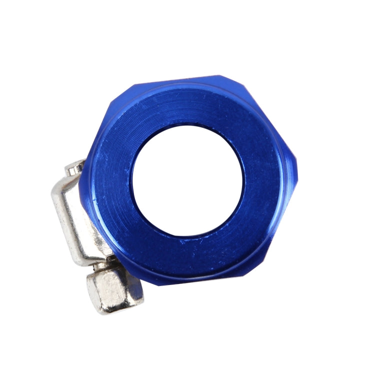 AN8 Car Performance Aluminum Accessories Adapter Nitrite Hose Finisher Adapter Nylon Braided Hose Clamp Blue Finish, AN8