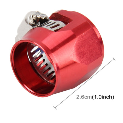 AN10 Car Performance Aluminum Accessories Adapter Nitrite Hose Finisher Adapter Nylon Braided Hose Clamp Red Finish, Random Color Delivery, AN10