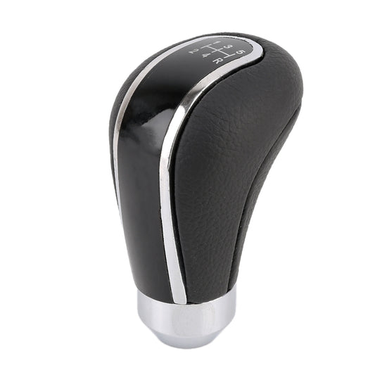 Universal Car Leather Metal Gear Shift Knob Modified Car Auto Transmission Shift Lever Knob, Shift Lever Knob(Black), Shift Lever Knob(Silver)