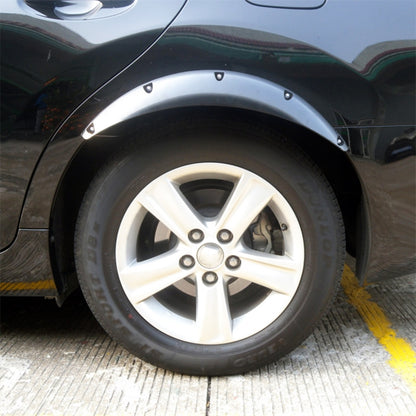 2 PCS 58cm Car Stickers Rubber Large Round Arc Strips Universal Fender Flares Wheel Eyebrow Decal Sticker Eyebrow Car-covers Black Striped Round Arc Strips, 58cm