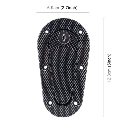 A Pair Car Cover Lock Modified Hood Lock General Racing Car Cover Lock, with Keys(Carbon）, Carbon Grey, (Black)