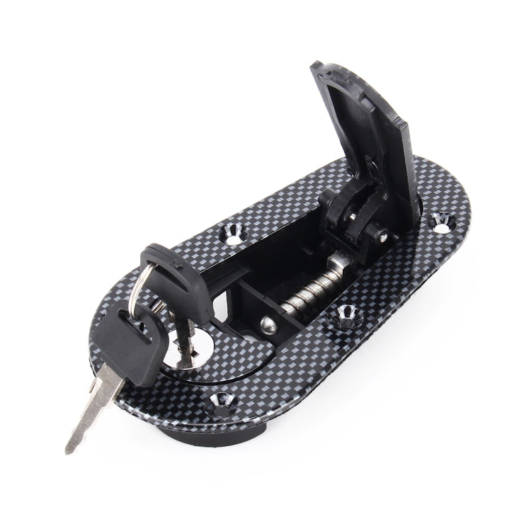 A Pair Car Cover Lock Modified Hood Lock General Racing Car Cover Lock, with Keys(Carbon）, Carbon Grey, (Black)