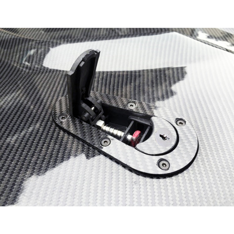 A Pair Car Cover Lock Modified Hood Lock General Racing Car Cover Lock, with Keys(Carbon）, Carbon Grey, (Black)