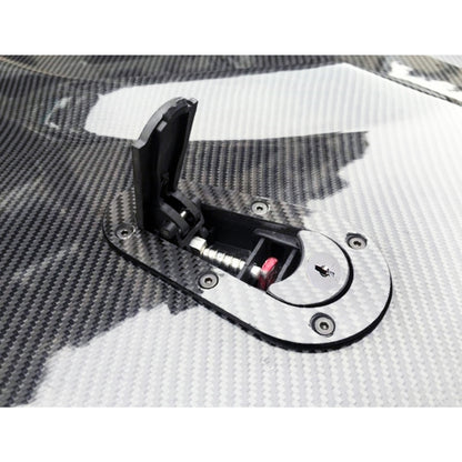 A Pair Car Cover Lock Modified Hood Lock General Racing Car Cover Lock, with Keys(Carbon）, Carbon Grey, (Black)