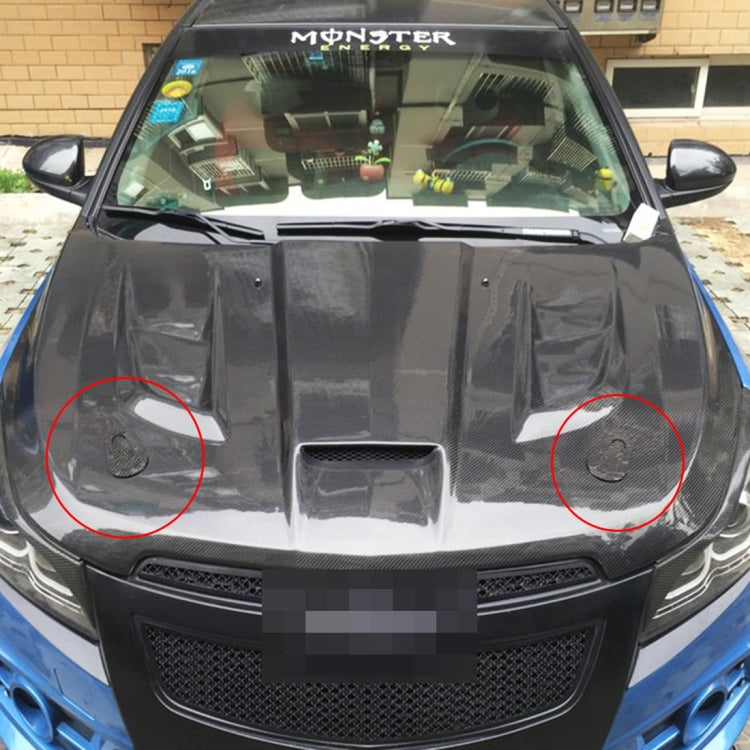 A Pair Car Cover Lock Modified Hood Lock General Racing Car Cover Lock, with Keys(Carbon）, Carbon Grey, (Black)