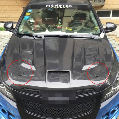A Pair Car Cover Lock Modified Hood Lock General Racing Car Cover Lock, with Keys(Carbon）, Carbon Grey, (Black)