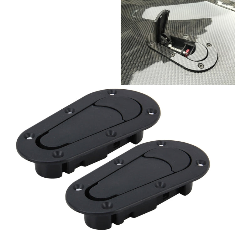 A Pair Car Cover Lock Modified Hood Lock General Racing Car Cover Lock, with Keys(Carbon）, Carbon Grey, (Black)