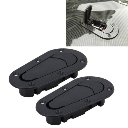 A Pair Car Cover Lock Modified Hood Lock General Racing Car Cover Lock, with Keys(Carbon）, Carbon Grey, (Black)